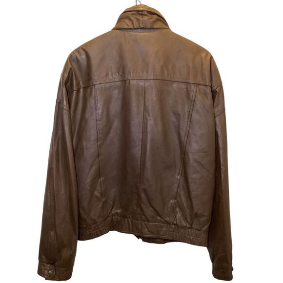 Vintage Brown Leather Motorcycle‎ Jacket - Stylish Biker Outerwear Sere Descript - Picture 2 of 16